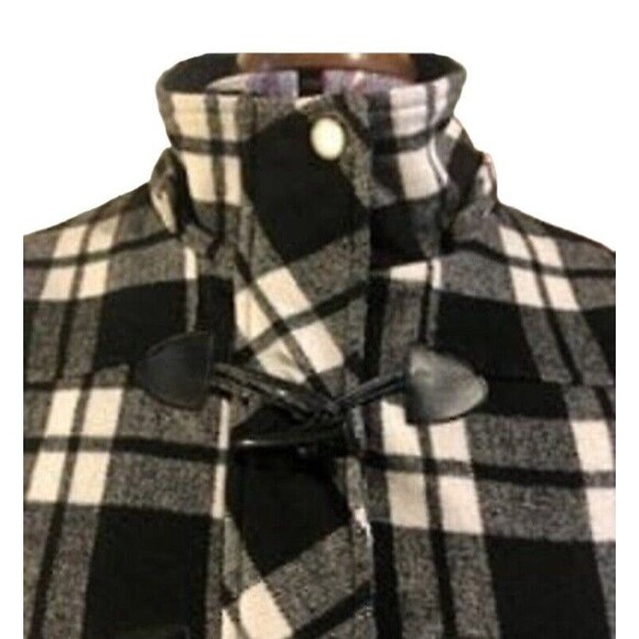 YMI black white check plaid pattern jacket coat full zipper short cool street - Picture 13 of 16